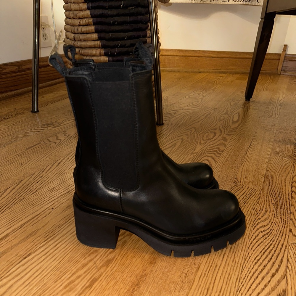 REPLAY AVRYL ANKLE CHELSEA BOOTS BLACK SIZE 7